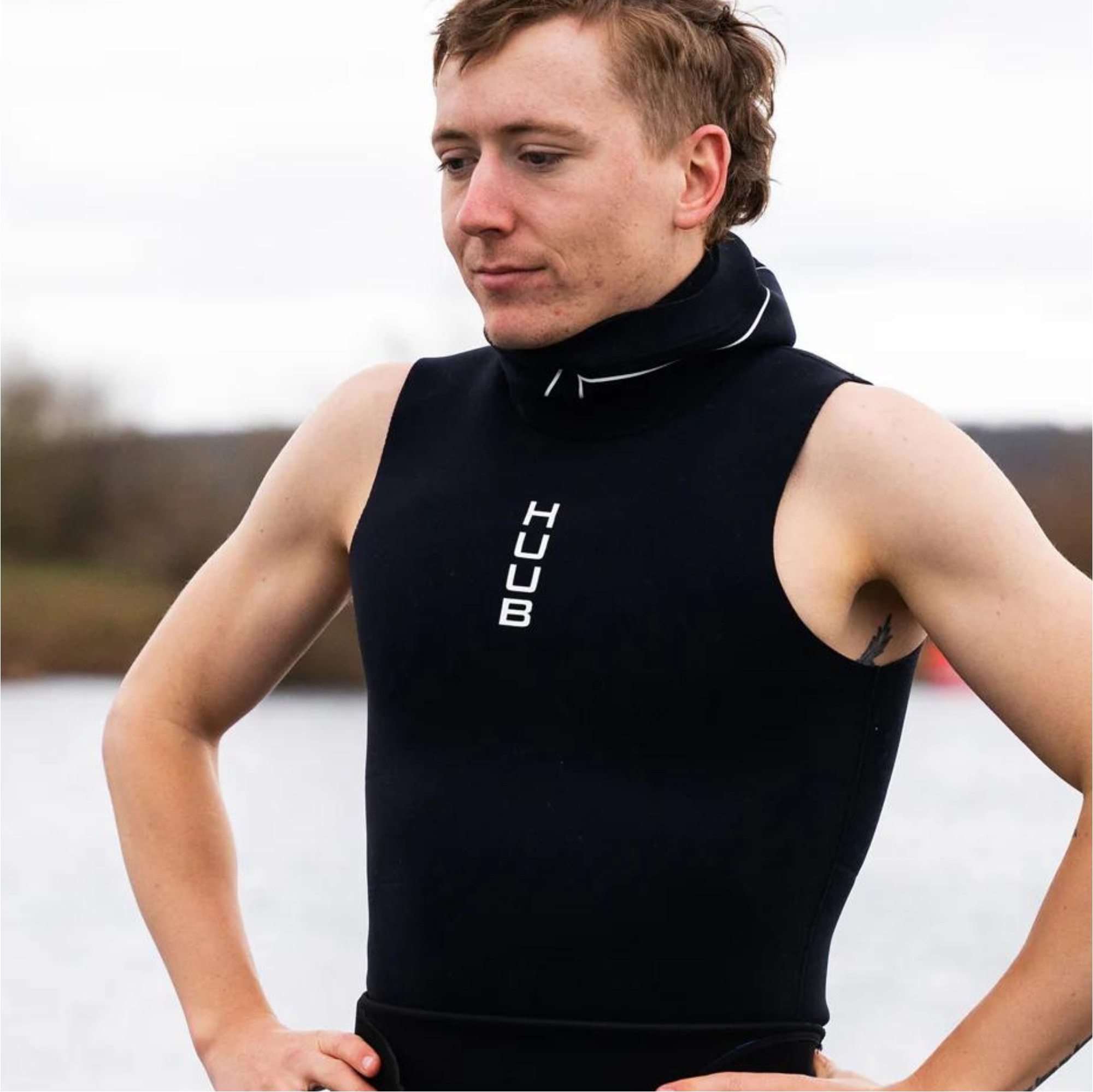 2025 Huub Chaleco De Neopreno Con Capucha Neohvest - Negro